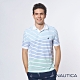 Nautica 漸層條紋吸濕排汗短袖POLO衫-白 product thumbnail 1