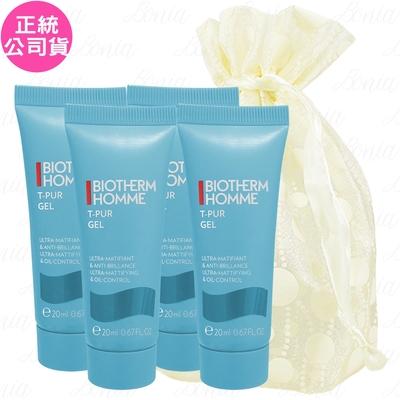 biotherm 碧兒泉 長效控油粉刺調理凝膠(20ml)*4旅行袋組(公司貨)