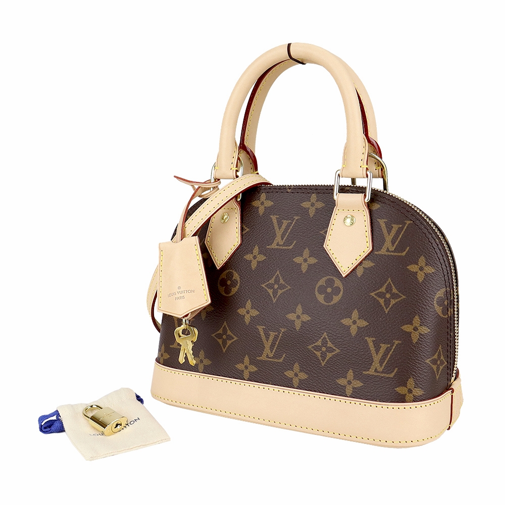 Authentic Louis Vuitton Monogram Alma BB Satchel Crossbody Handbag M53152