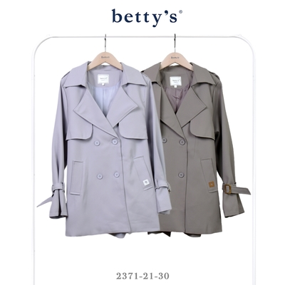 betty’s貝蒂思 都會女子雙排釦腰帶風衣(共二色)