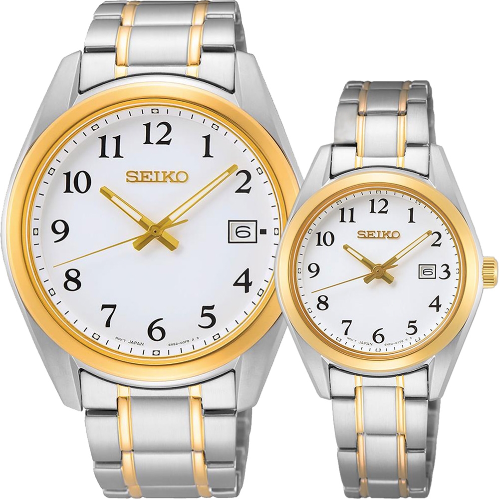 SEIKO精工 CS 城市情侶手錶 對錶(SUR460P1+SUR466P1)