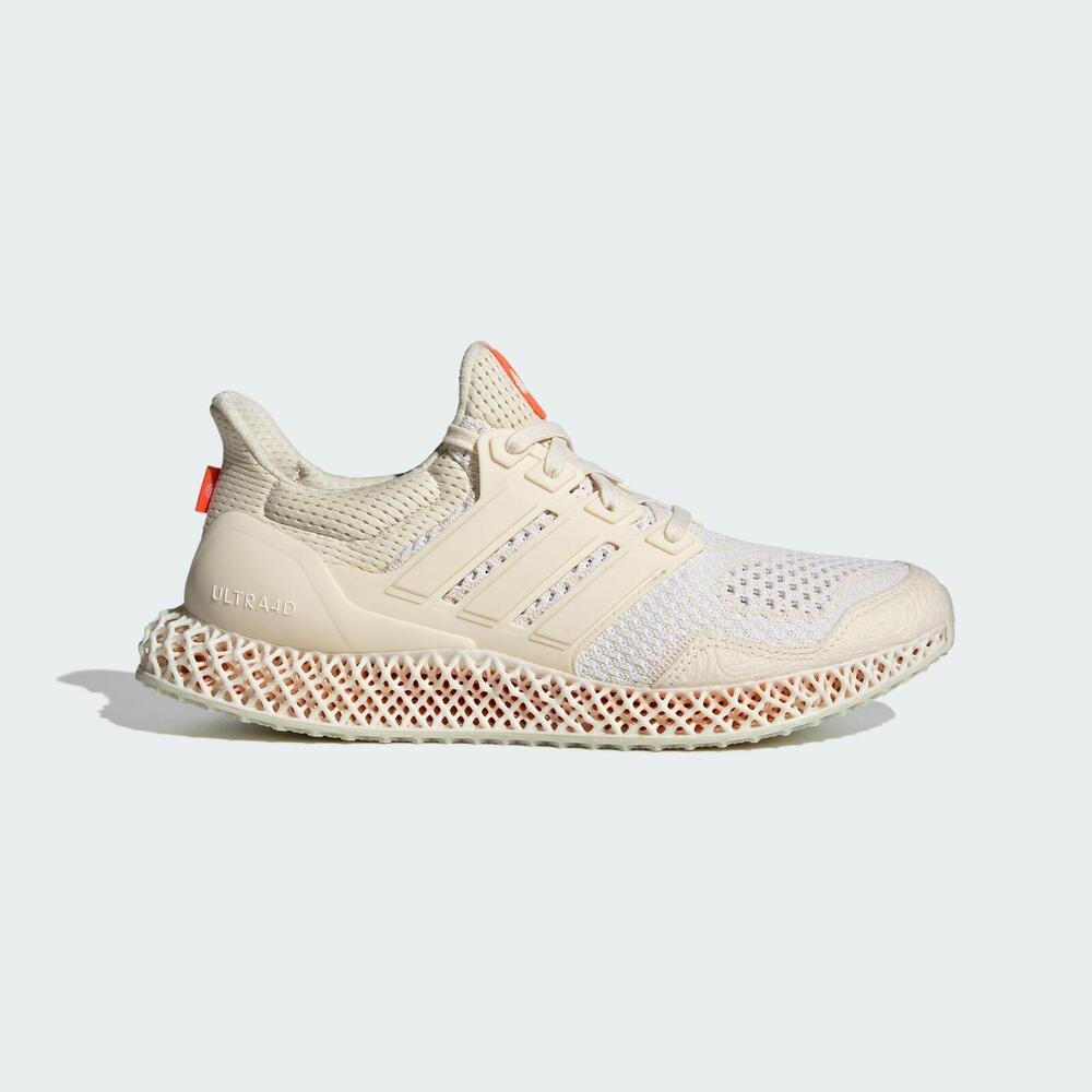 Adidas Ultra 4D IF0307 男女慢跑鞋運動跑鞋4D中底緩震彈力舒適穿搭米