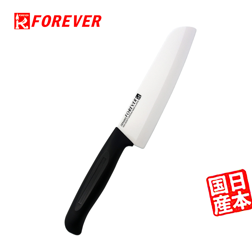 FOREVER日本製造鋒愛華陶瓷刀16CM(白刃黑柄)