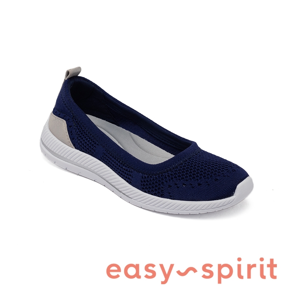 Easy Spirit-seGLITZ2 活力舒適 後跟異材質拼接休閒平底鞋-深藍色