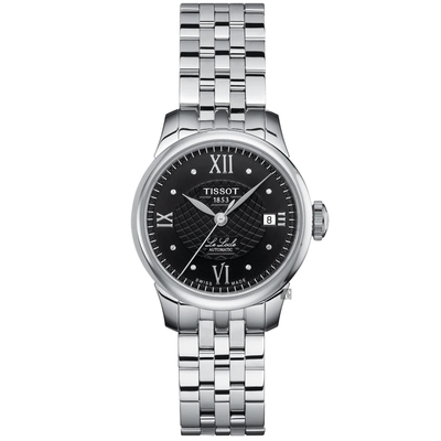 TISSOT 天梭 官方授權 Le Locle 力洛克 真鑽機械女錶 母親節送禮-25mm T41118356