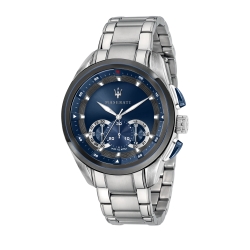 MASERATI 瑪莎拉蒂 經典設計款三眼計時腕錶45mm(R8873612014)