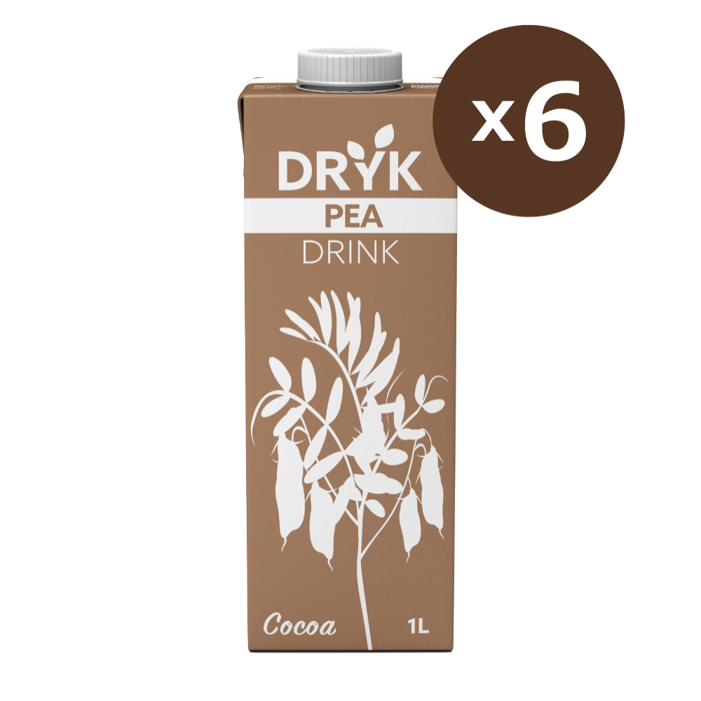 【丹麥 DRYK】巧克力豌豆奶(1L/罐 全素)*6