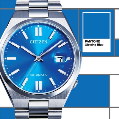 CITIZEN 星辰 X PANTONE Nowstalgia 亞洲限定 情人節推薦款 炫光藍 經典機械錶 送禮推薦 NJ0158-89L