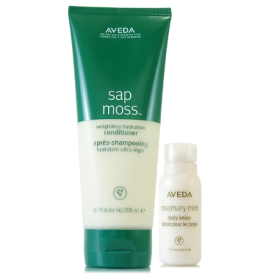 AVEDA 檞香保濕潤髮乳200ml+迷迭薄荷美體潤膚乳30ml