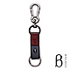 BAGMIO 雙環牛皮鑰匙圈-灰紅 product thumbnail 1