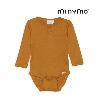 Brands4Kids 直布羅陀-天絲莫代爾柔感長袖包屁衣-山吹黃_by Minymo