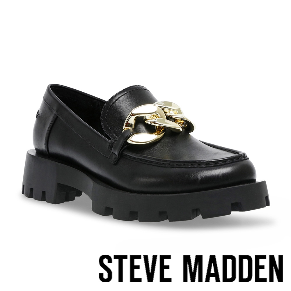STEVE MADDEN-MIX UP 金飾扣厚底樂福鞋-黑色 product image 1
