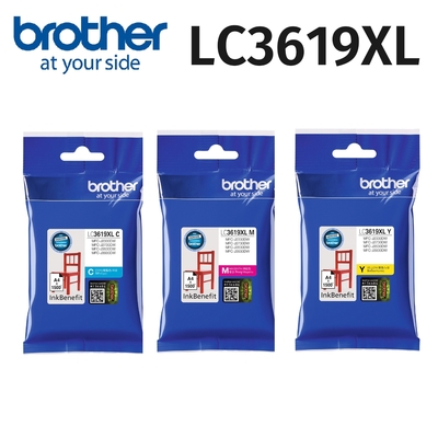 【三彩組合】Brother LC3619XL-C+M+Y 原廠超高容量彩色墨水匣