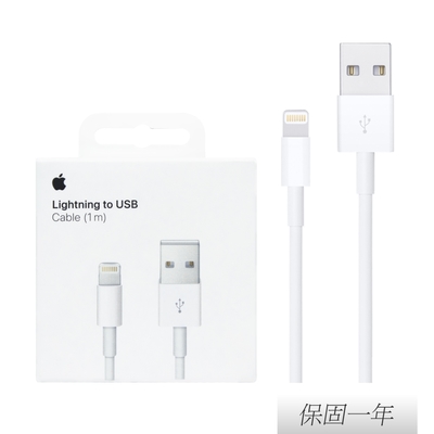 Apple 蘋果 原廠 Lightning 對 USB 連接線 - 1公尺 (A1480)