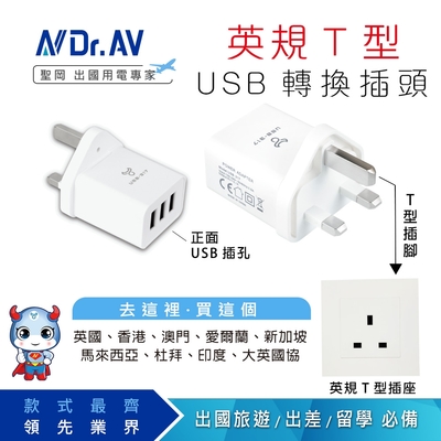 POWER BULL UTA-87 英規T型3USB充電器/3.1A