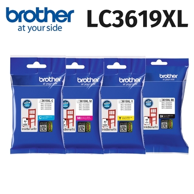 【四色組合】Brother LC3619XL-CMYBK 原廠超高容量彩色墨水匣