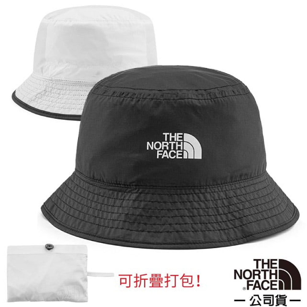 美國The North Face 雙面SUN STASH 抗UV 漁夫帽.圓盤帽_CGZ0-KY4 黑/白 