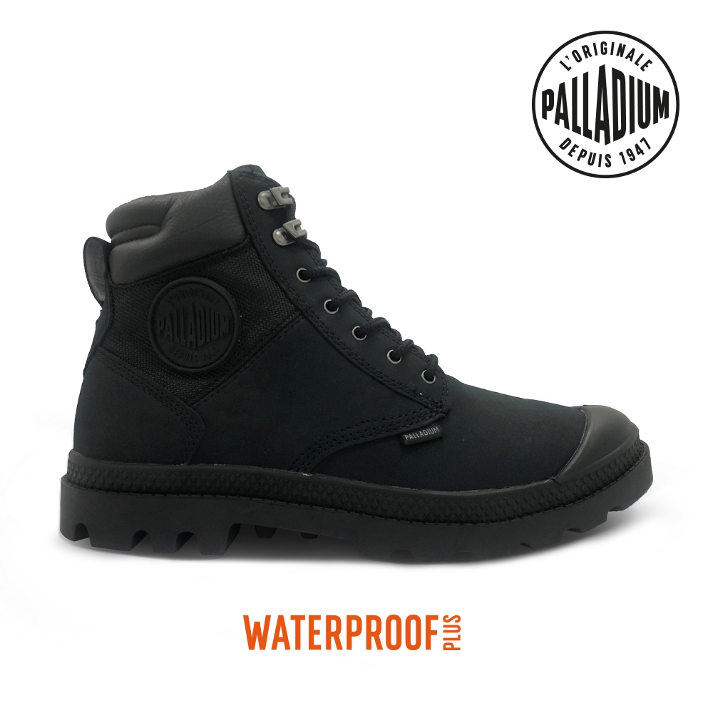 PALLADIUM PAMPA SHIELD WP+ LUX皮革防水靴-中性-黑