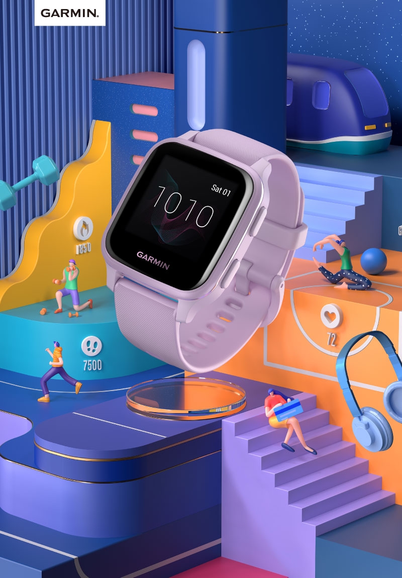 GARMIN VENU SQ Music GPS 智慧腕錶血氧監測| 智慧手錶| Yahoo奇摩購物中心