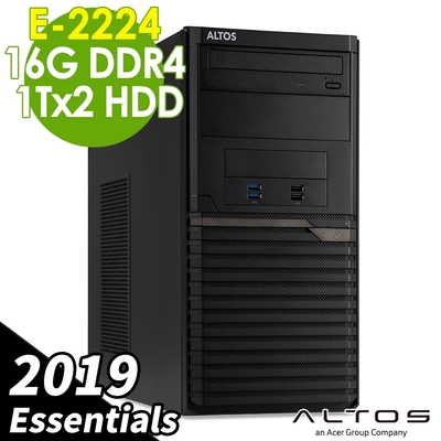 Acer Altos T110F5 商用伺服器 E-2224/16G/1TBX2/2019ESS