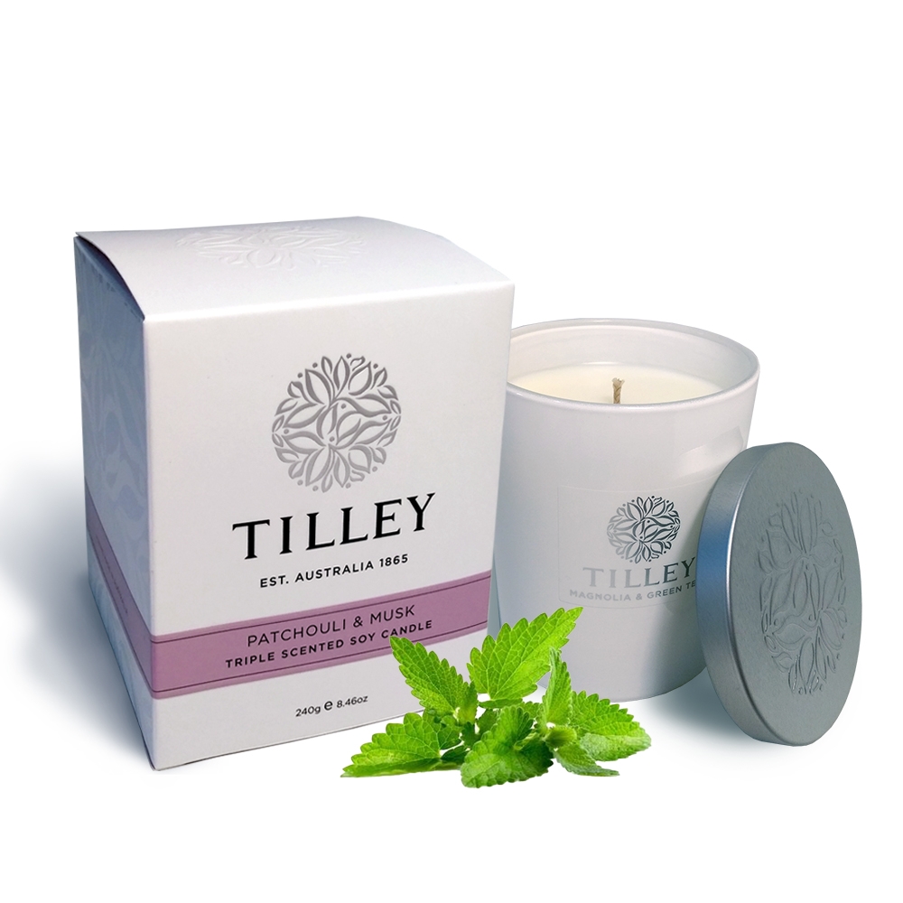 Tilley百年特莉 廣霍香麝香香氛大豆蠟燭250g