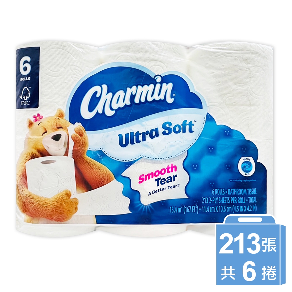 Charmin Ultra Soft Bath Tissue, 2-Ply, 213 Sheets, 30 Rolls