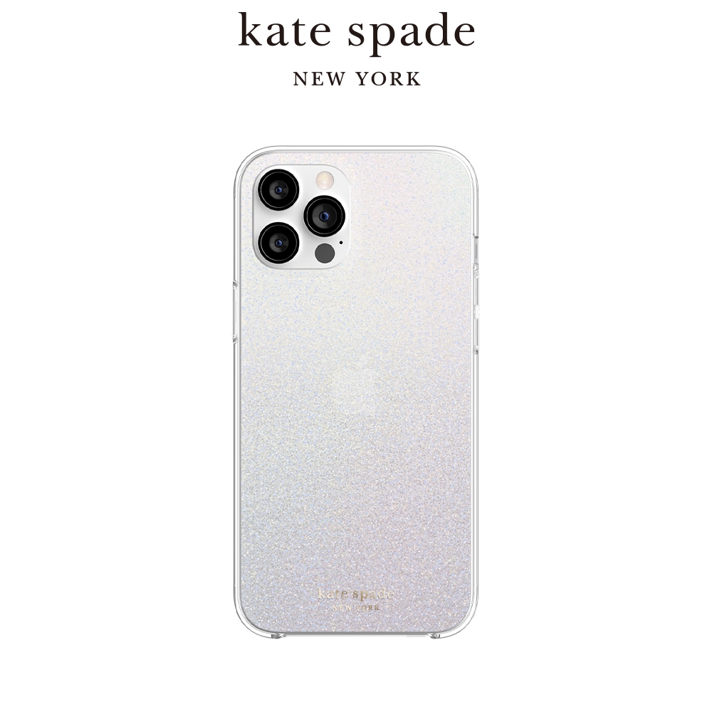【kate spade】iPhone 12 Pro Max 手機保護殼/套-閃亮白