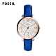 FOSSIL JACQUELINE 浪漫羅馬三針時尚腕錶-經典藍 約36mm ES3795 product thumbnail 1