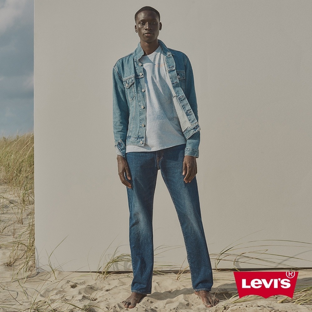 Levis Wellthread環境友善系列 男款 551Z復古直筒牛仔褲 / 棉化寒麻纖維 / 深藍微刷白