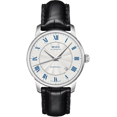 MIDO 美度 官方授權 Baroncelli II 羅馬假期機械錶 新春送禮-皮帶/38mm M86004214