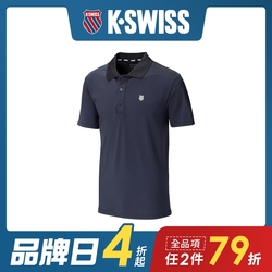 K-SWISS Mesh Panel Polo排汗Polo衫-女-黑