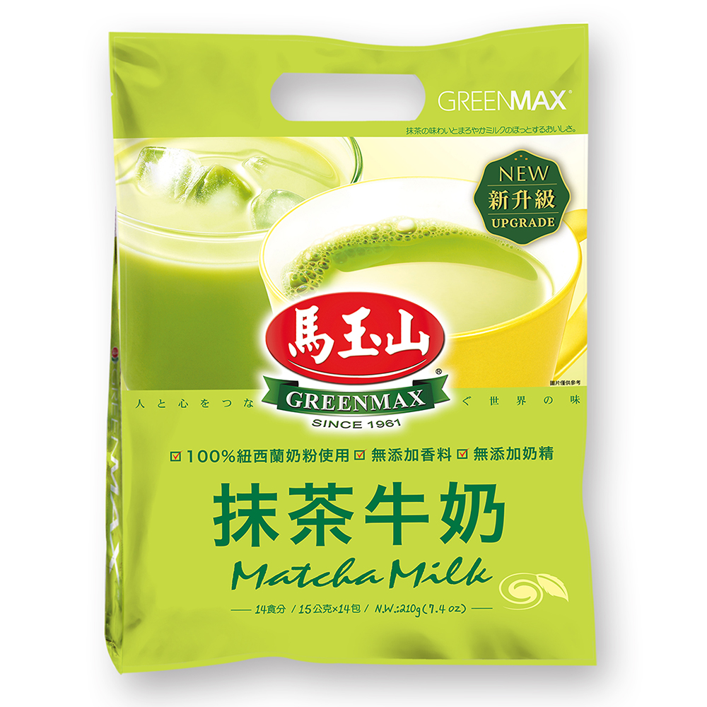 【馬玉山】抹茶牛奶(15gx14入)