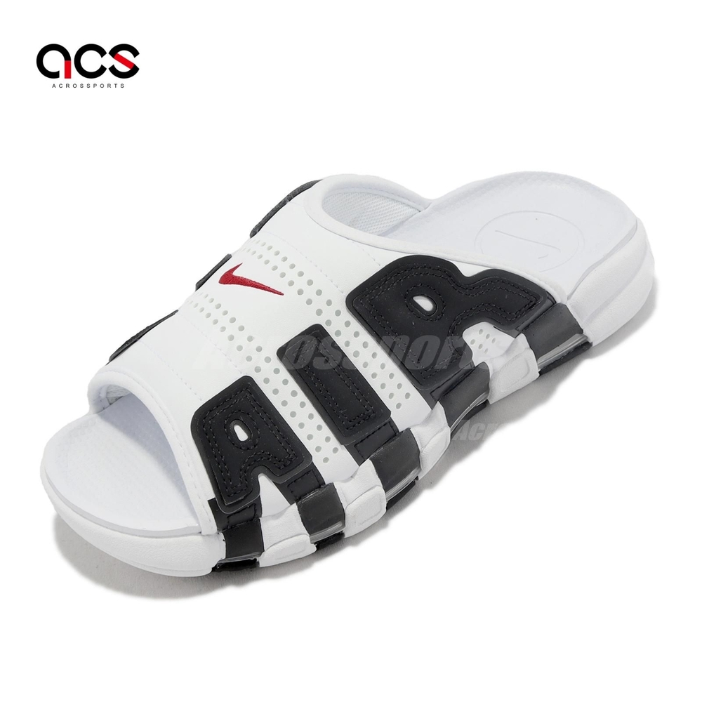 Nike 拖鞋Air More Uptempo Slide 白黑大AIR 男鞋氣墊FB7818-100 | 涼