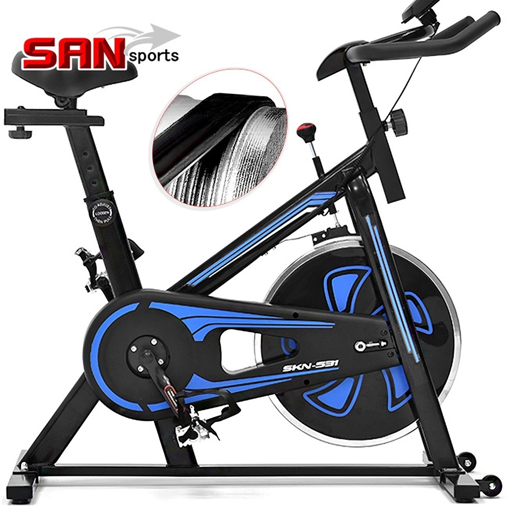 【SAN SPORTS】勇士競速飛輪車(皮帶傳動)  飛輪健身車