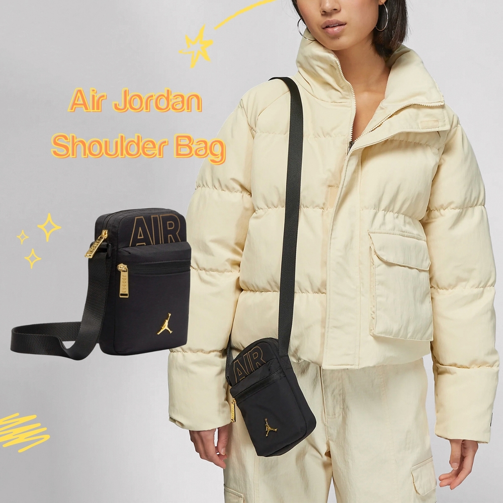 Nike 側背包 Air Jordan Shoulder Bag 男女款 黑 斜肩 小包 休閒 方包 JD2243012GS-001