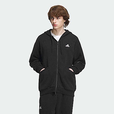 Adidas Word FL FZ HD [IK7357] 男女 連帽 外套 運動 訓練 休閒 棉質 舒適 黑