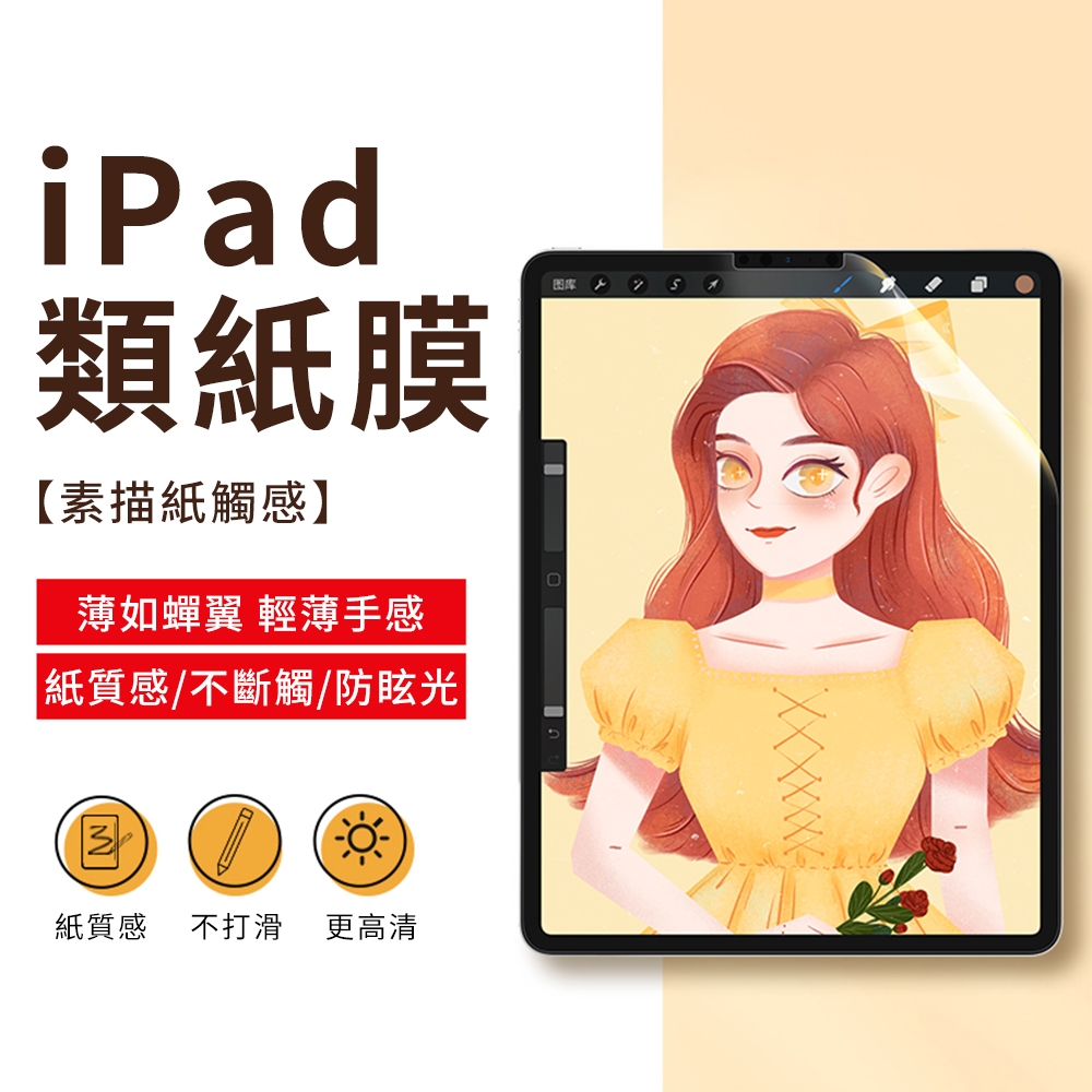 YUNMI iPad air5 /air4 10.9吋 類紙膜 肯特紙 類紙感繪圖保護貼 畫紙膜 防眩光 螢幕保護貼