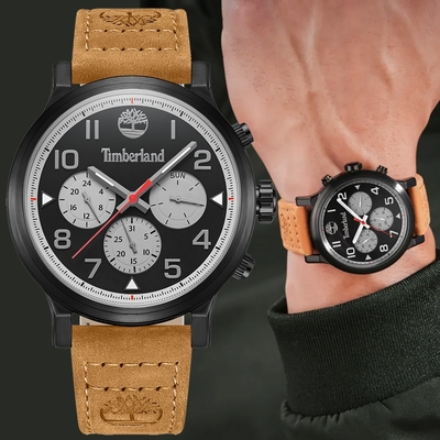 Timberland 天柏嵐 三眼多功能手錶 送禮首選-46mm TDWGF0028902