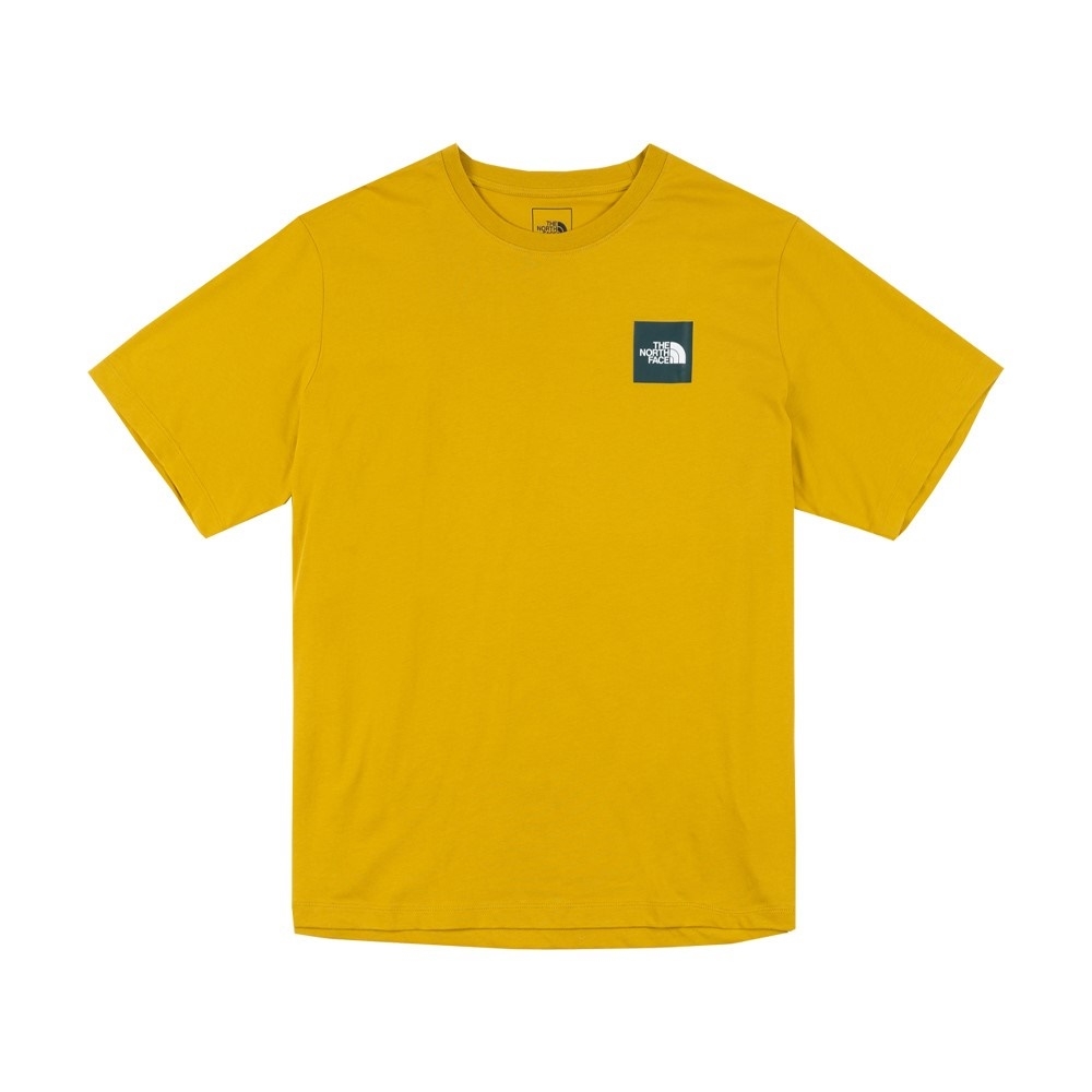 The North Face M S/S BOX NSE TEE APFQ 男 暈染LOGO 印花短袖上衣-黃-NF0A7QUT76S