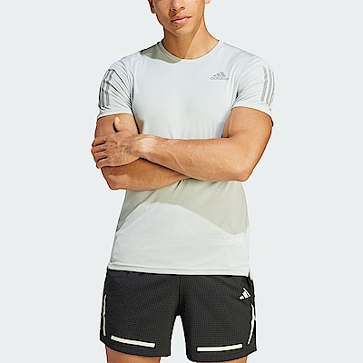 Adidas Own The Run Tee [IM2535] 男 短袖 上衣 亞洲版 運動 跑步 反光 吸濕排汗 淺灰