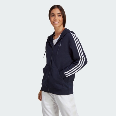 adidas 外套 女款 運動連帽外套 亞規 W 3S FT FZ R HD 藍 IC9918