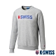 K-SWISS 2 Tone KS Logo 刷毛圓領上衣-女-淺灰 product thumbnail 1