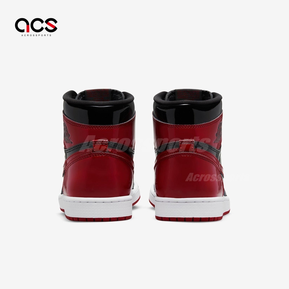 Nike 喬丹Air Jordan 1代OG AJ1 男鞋Patent Bred 漆皮經典配色黑紅