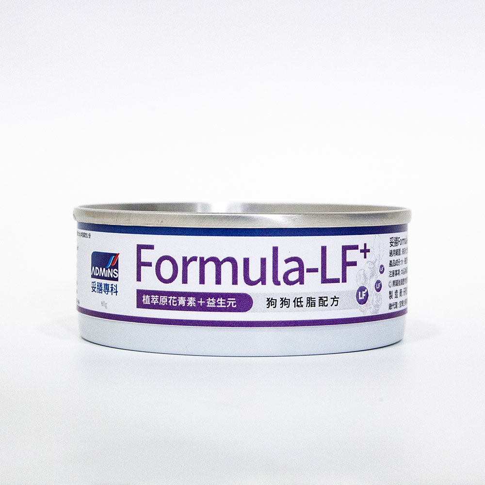 妥膳專科Formula-LF+_犬)低脂護理機能罐80g(植萃原花青素+益生元)x 6罐