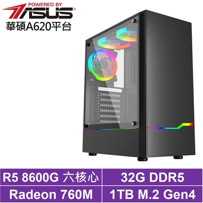 華碩A620平台[天運殺手]R5-8600G/32G/1TB_SSD