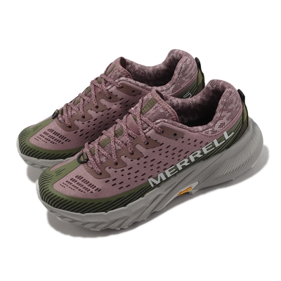 Merrell 戶外鞋 Agility Peak 5 女鞋 粉紅 綠 黃金大底 郊山 越野 登山 ML067806