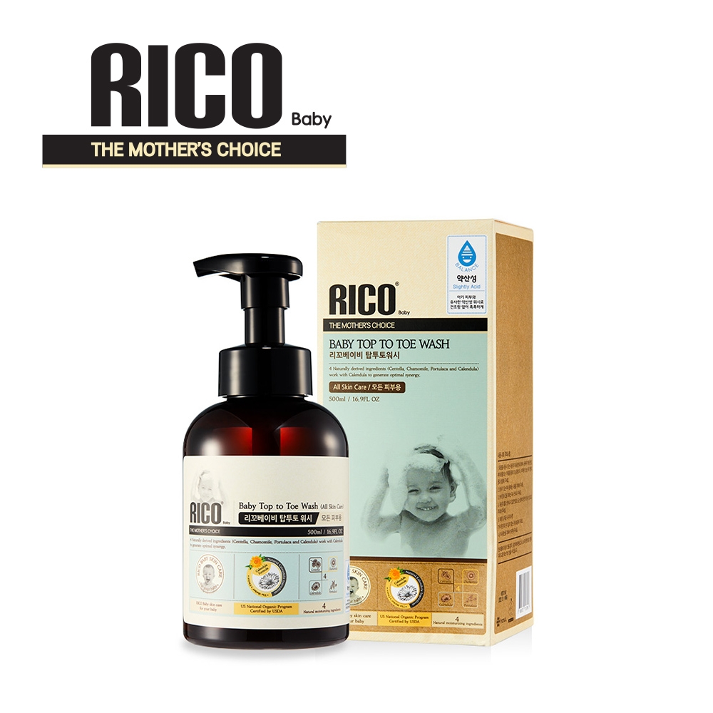 RICO baby 韓國寶寶洗髮沐浴慕斯500ml