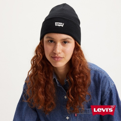 Levis 男女同款 毛帽 / 刺繡Logo 黑