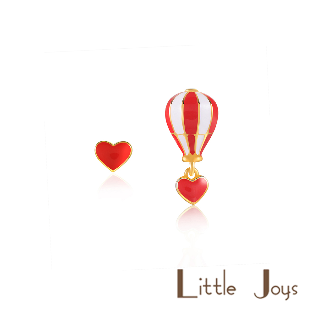 Little Joys 原創設計品牌 Heart Balloon 不對稱耳釘 紅白短款