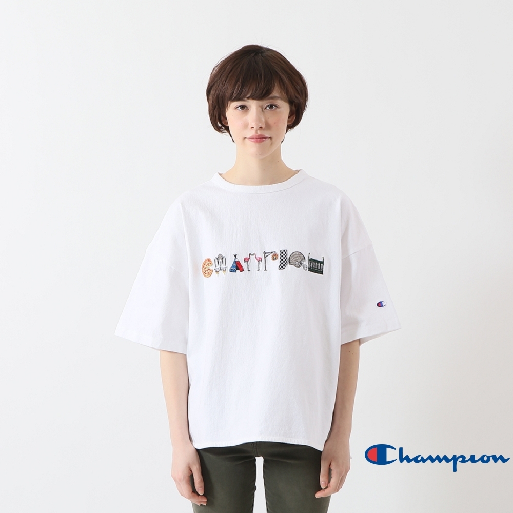 Champion Women刺繡Logo短Tee(白色)